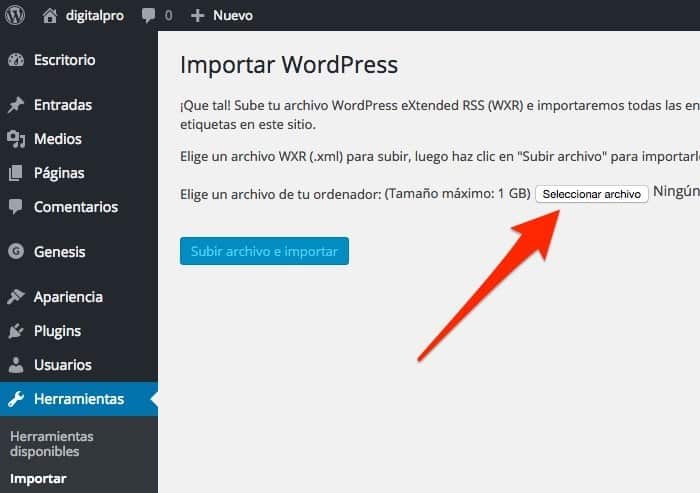 importar-wordpress-digitalpro