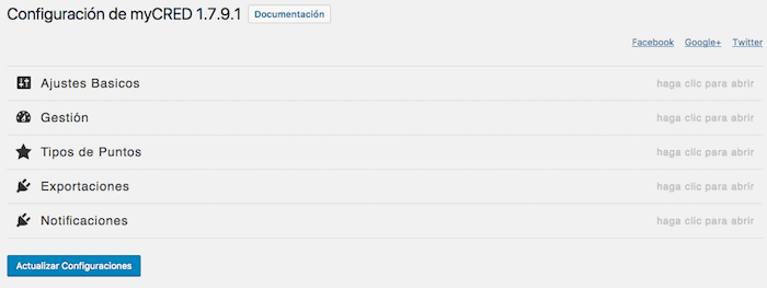 configuracion mycred