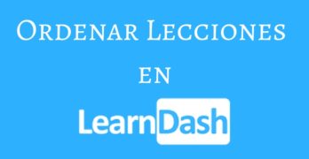 ordenar lecciones en learndash