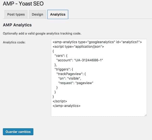 amp yoast seo analytics