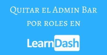 quitar admin bar learndash