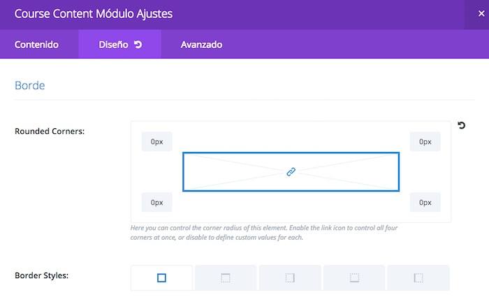 estilos modulos divi learndash