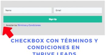 añadir checkbox thrive leads