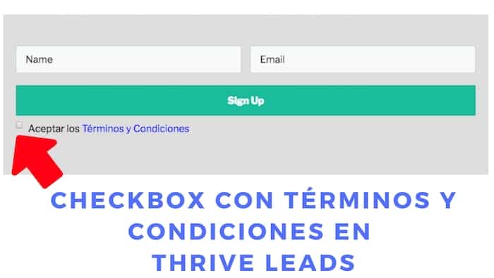 añadir checkbox thrive leads