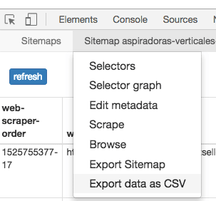 exportar data csv