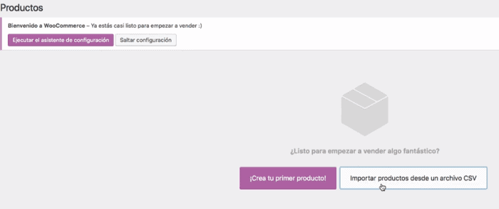 importar productos woocommerce