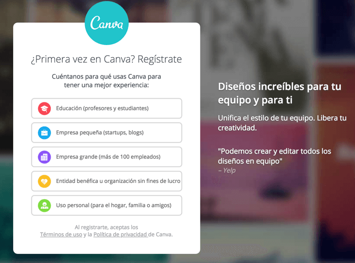 crear cuenta canva