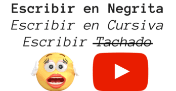 escribir negrita tachado cursiva