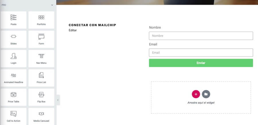 form elementor mailchimp