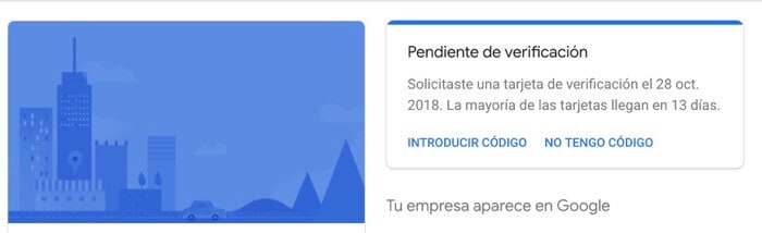 verificar google mybusiness codigo