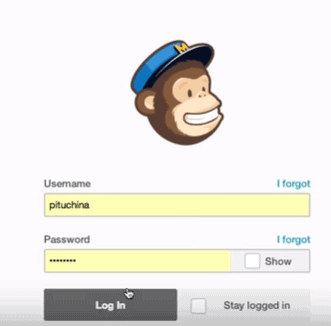 loguearse mailchimp