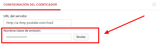 youtube url emision clave obs