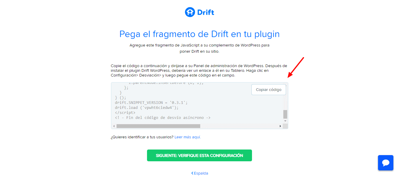 Pegar Código Drift