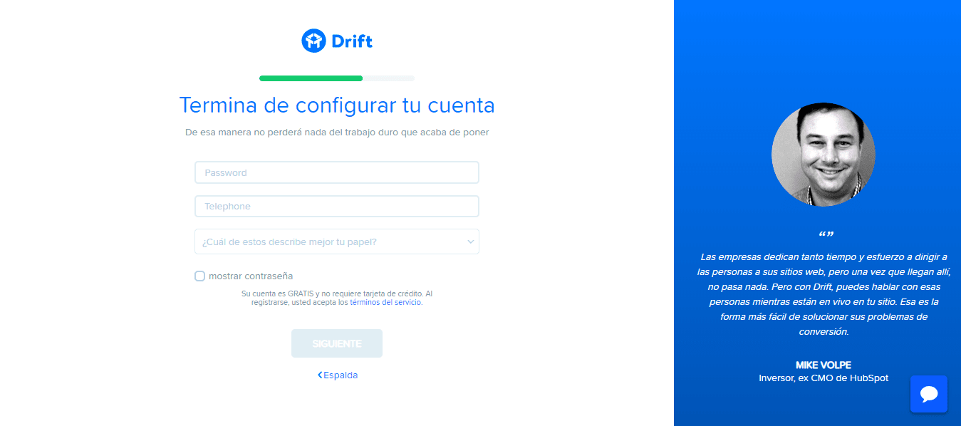 Añadir detalles perfil