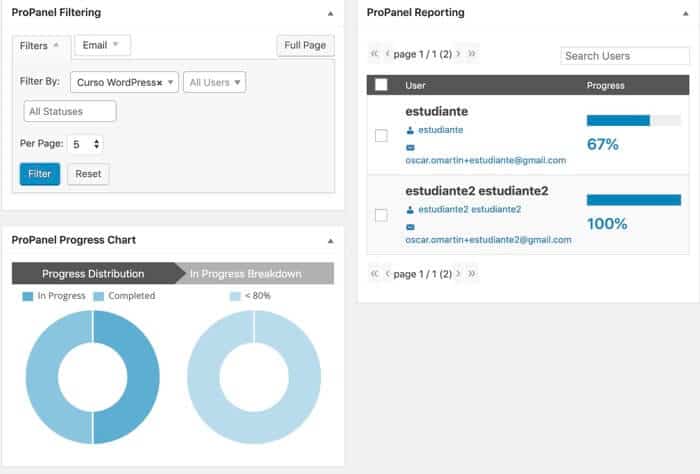 filtrar información propanel