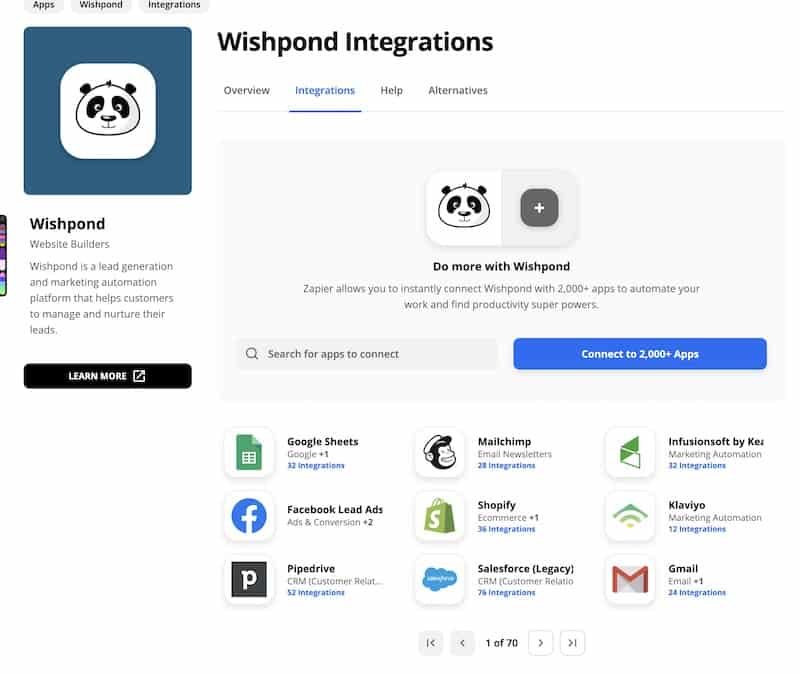 wishpond integrations zapier