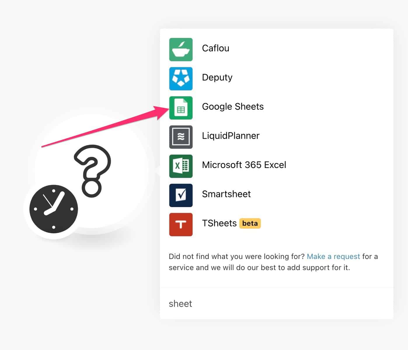 conectar google sheets integromat