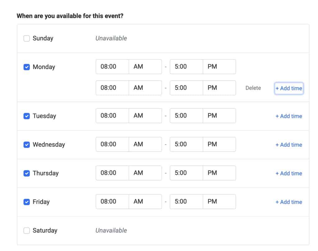bloques horarios reuniones bloques horarios reuniones