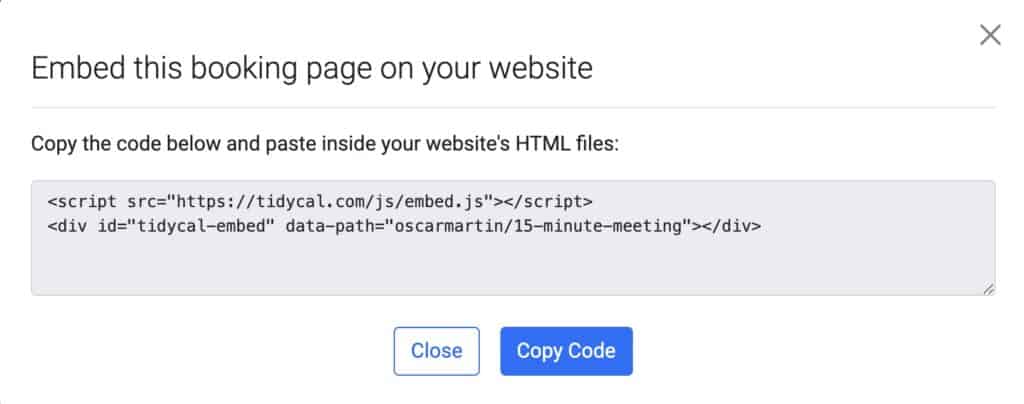 codigo tidycal embed web codigo tidycal embed web