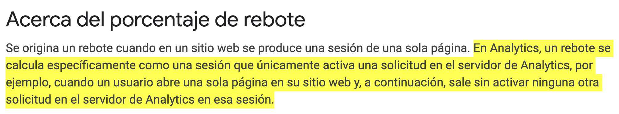 definición porcentaje de rebote