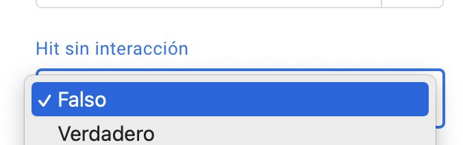 hit sin interacción