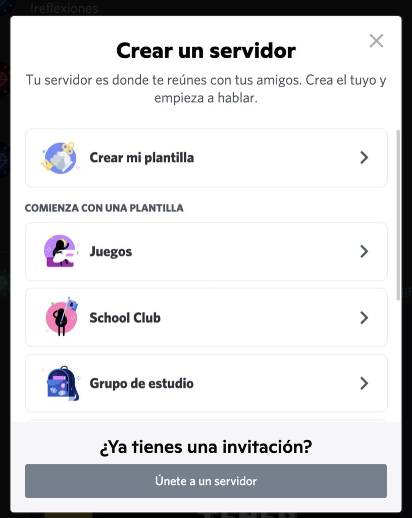 crear servidor de discord