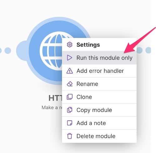 Ejecutar módulo http para conocer sus datos