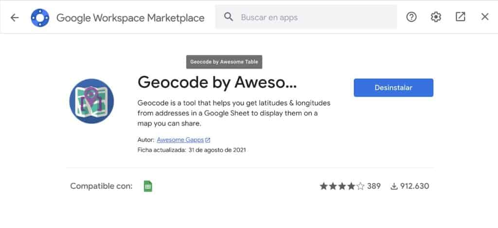 Geocode Awesome Table