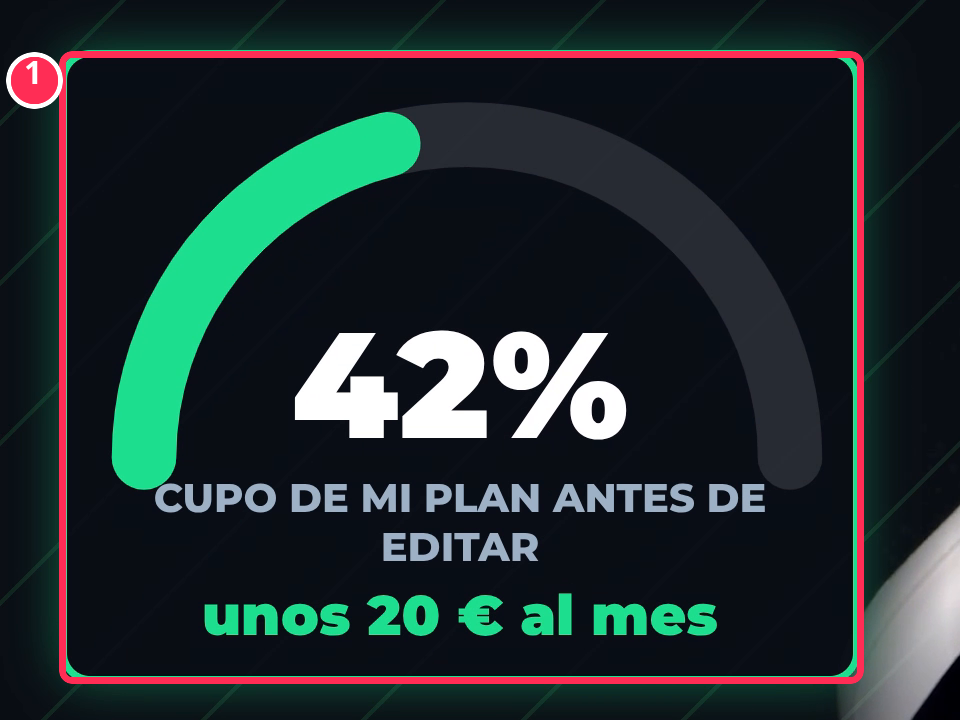 Calibre del cupo del plan de Claude al 42 % antes de editar, con una suscripción de unos 20 euros al mes